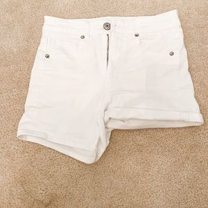 white denim shorts